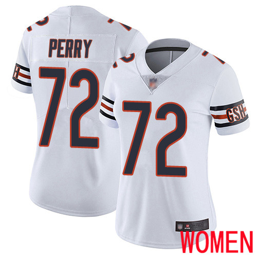 Chicago Bears Limited White Women William Perry Road Jersey NFL Football #72 Vapor Untouchable->women nfl jersey->Women Jersey